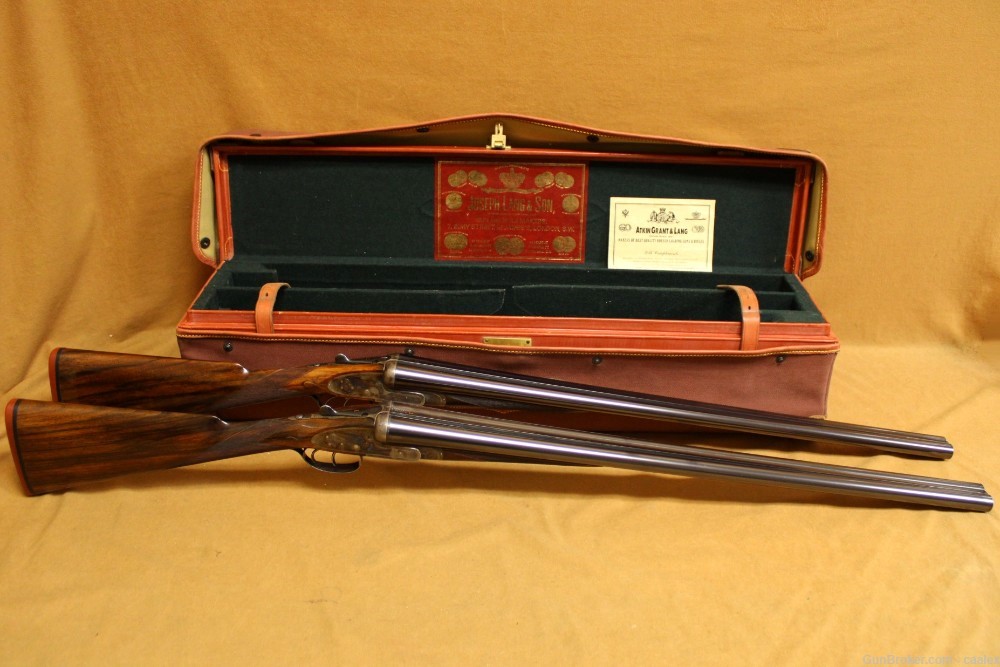 Henry Atkin, Grant & Lang MATCHED PAIR in Motor Case (12GA SxS Pre-WW1)-img-0
