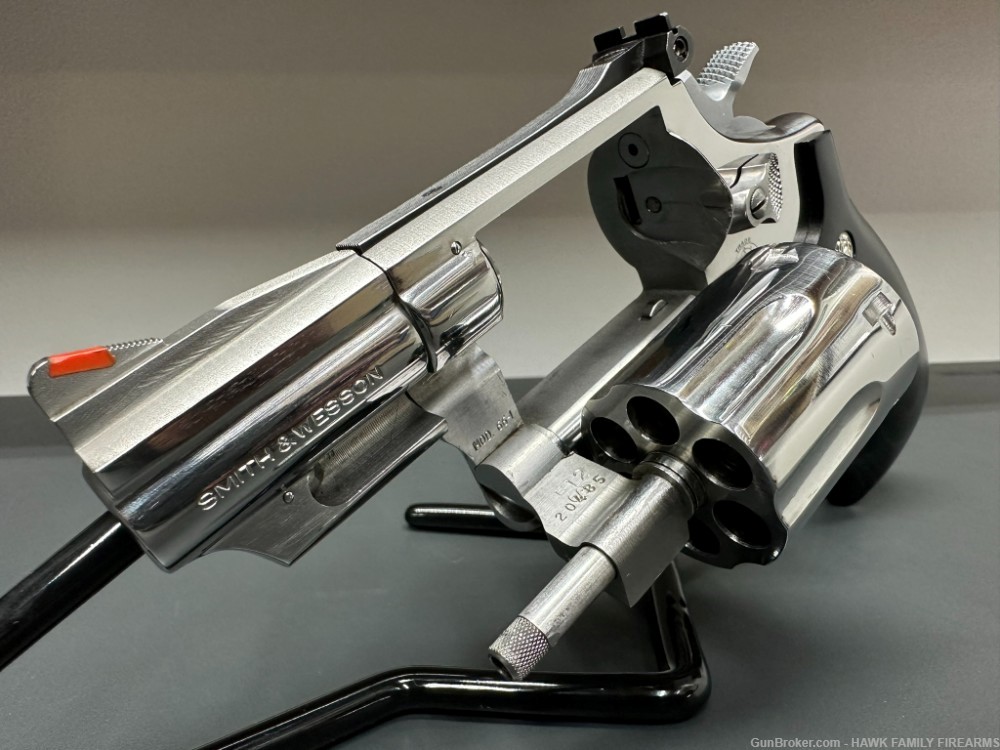 SMITH & WESSON 66-1 HIGH POLISHED STAINLESS 357 COMBAT REVOLVER *STUNNING *-img-13