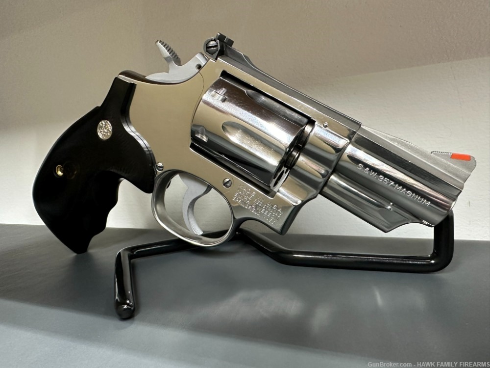 SMITH & WESSON 66-1 HIGH POLISHED STAINLESS 357 COMBAT REVOLVER *STUNNING *-img-3