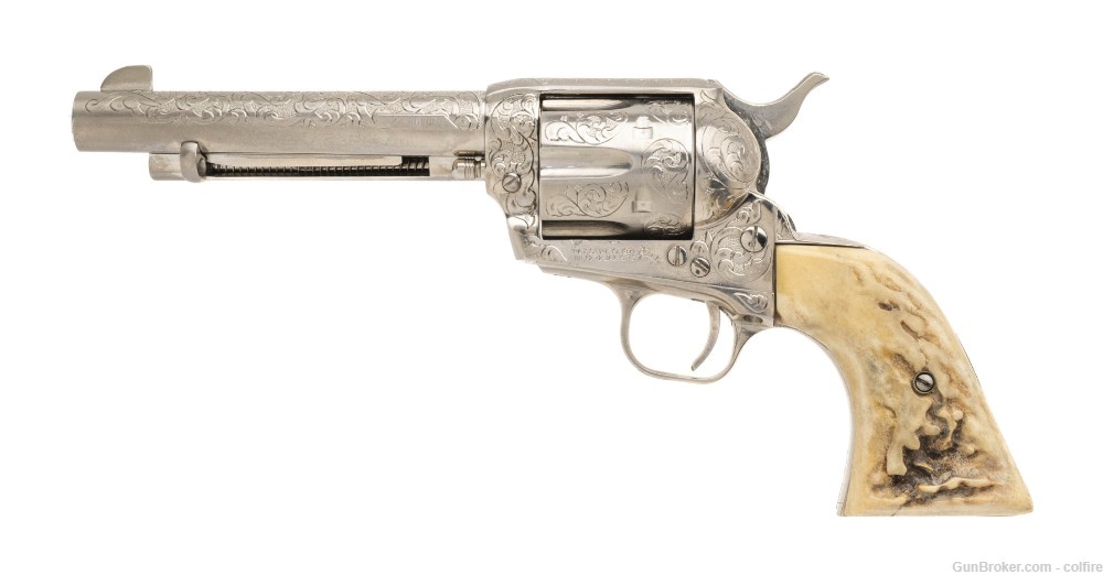 Colt Single Action Army Custom Engraved Revolver .22 Hornet (C20110)-img-0