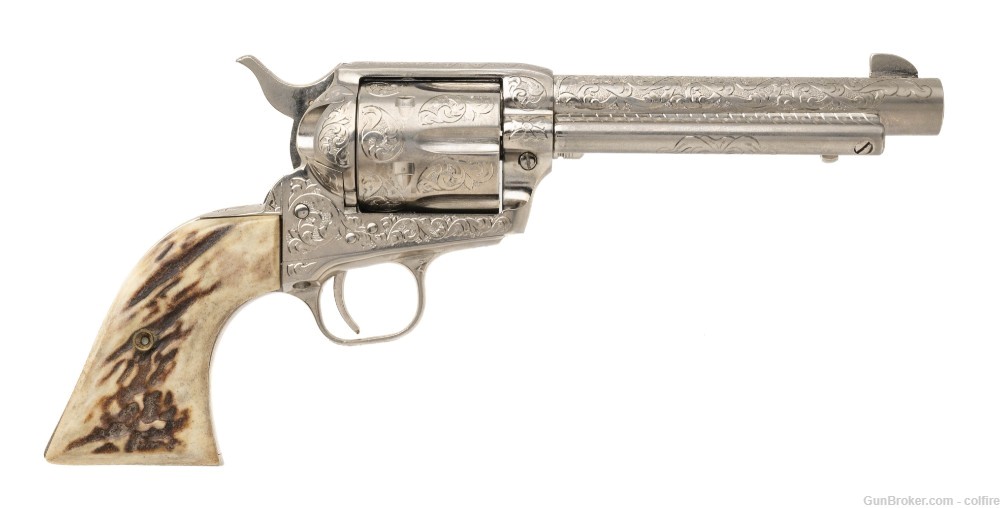 Colt Single Action Army Custom Engraved Revolver .22 Hornet (C20110)-img-1