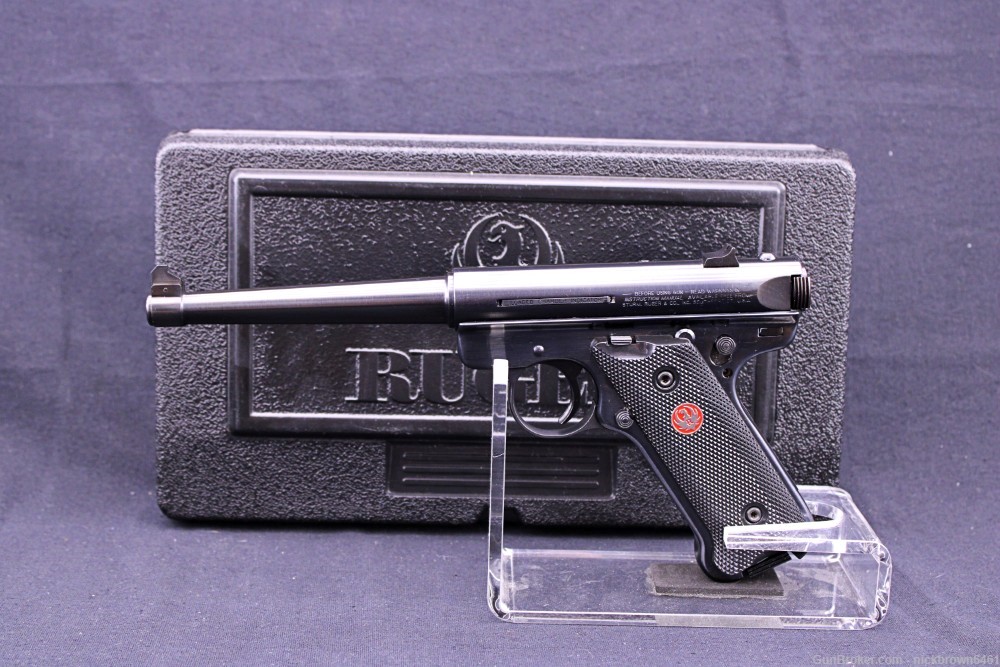 2014 RUGER MK III 22 LR 6" BBL BLUED FACTORY BOX 2 MAGAZINES-img-2
