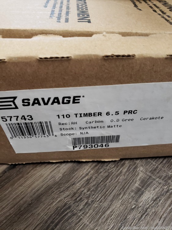 NEW Savage 110 Timberline 6.5 PRC Green Cerakote Fluted 6.5PRC NO CC FEES-img-6