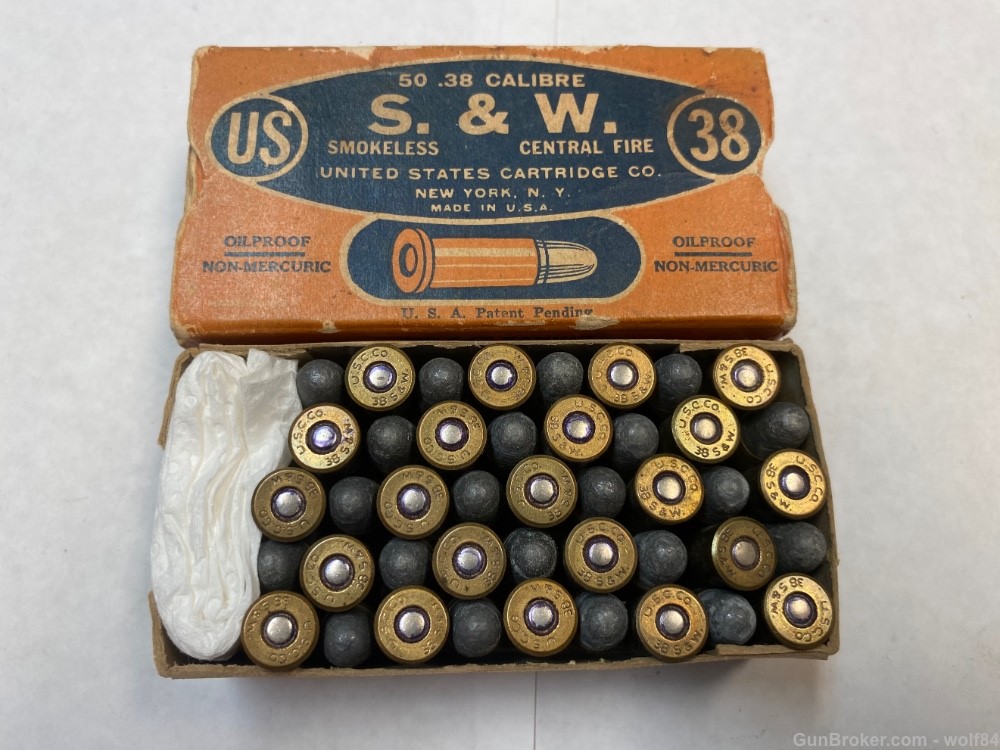Prewar 38 S&W " Rifle " United States Cartridge Co.  US  NOS-img-0