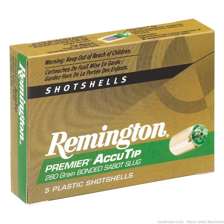 Remington AccuTip Sabot Slug, 20 Gauge, 3", 260 Grain, 5rd NIB 20498-img-0