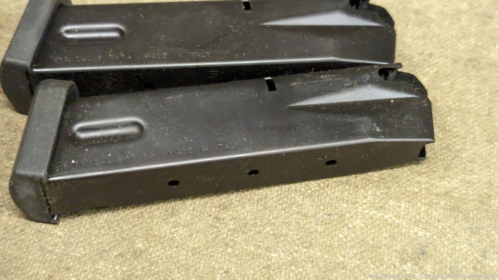 Factory Beretta 15 round 9mm mags, Bumper bottom 92FS-img-6