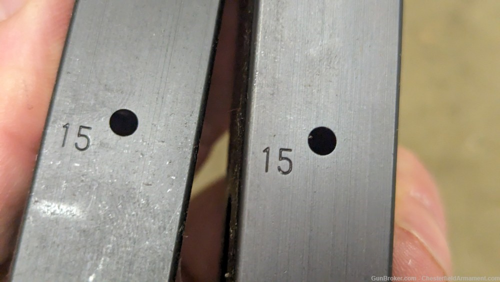 Factory Beretta 15 round 9mm mags, Bumper bottom 92FS-img-5