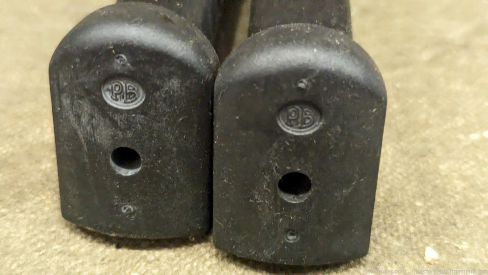 Factory Beretta 15 round 9mm mags, Bumper bottom 92FS-img-3