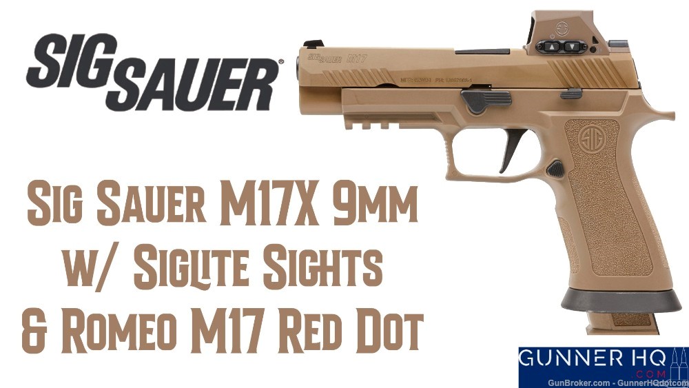 Sig Sauer M17X 9mm 21rd X Series Siglite Sights & Romeo M17 Red Dot-img-0