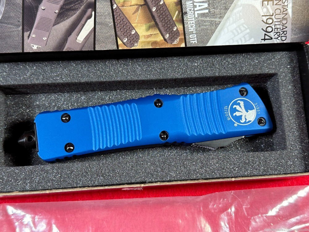 21BL Microtech Automatic Knife  Combat Troodon Blue-img-1