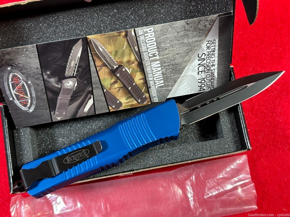 21BL Microtech Automatic Knife  Combat Troodon Blue-img-2