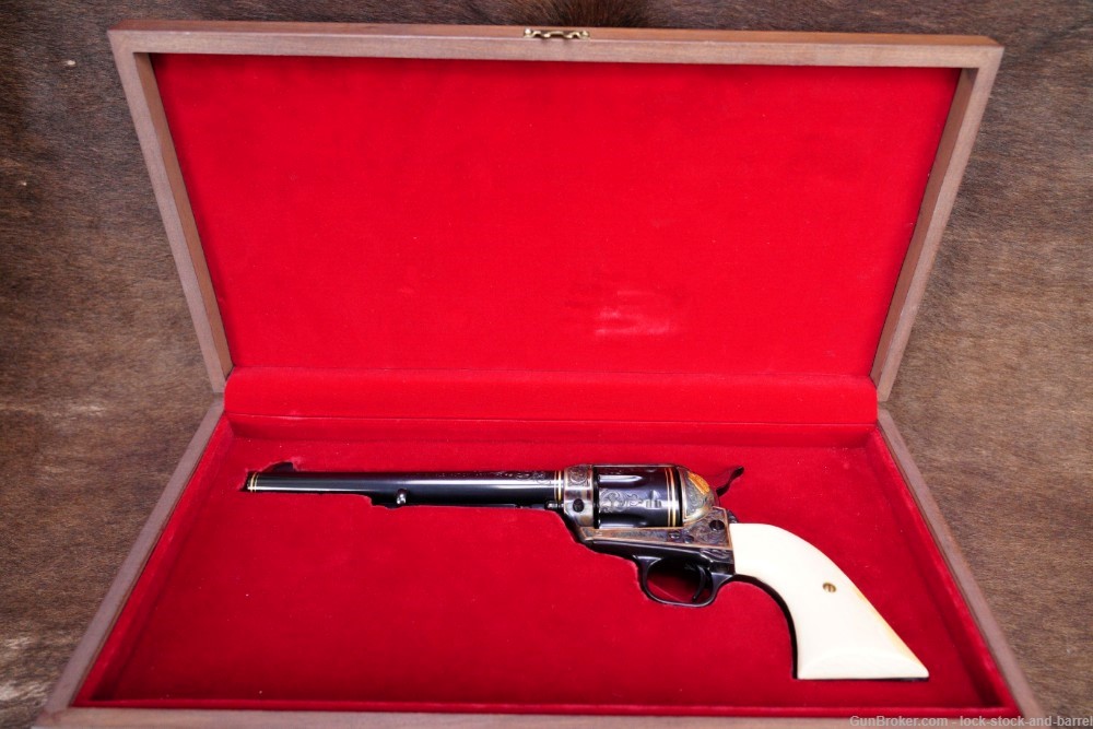 Colt Western States Animal SAA Wyoming Buffalo 1 of 1 .45 Revolver & Letter-img-26