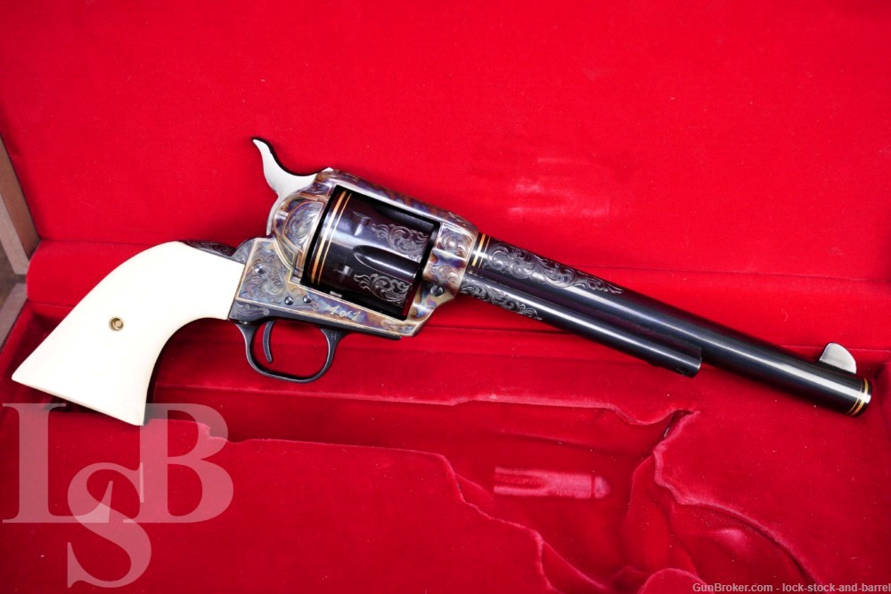 Colt Western States Animal SAA Wyoming Buffalo 1 of 1 .45 Revolver & Letter-img-0