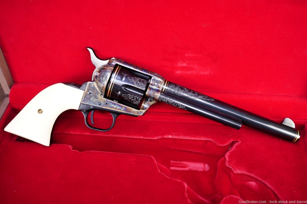 Colt Western States Animal SAA Wyoming Buffalo 1 of 1 .45 Revolver & Letter-img-2