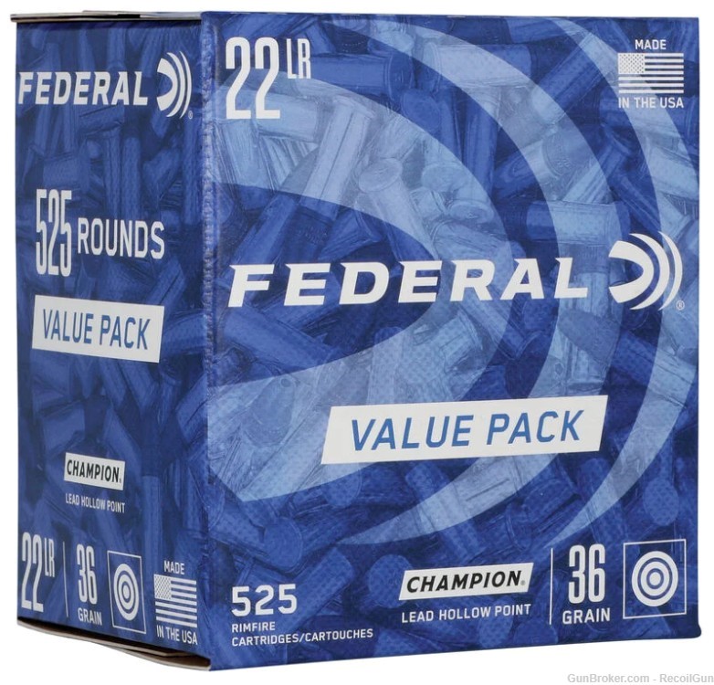 5250 Round Case Federal 747 22LR 36gr Hollow Point-img-0