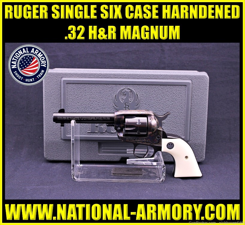 2001 RUGER SINGLE SIX NEW MODEL 32 H&R MAGNUM 5" BBL COLOR CASE HARDENED   -img-0