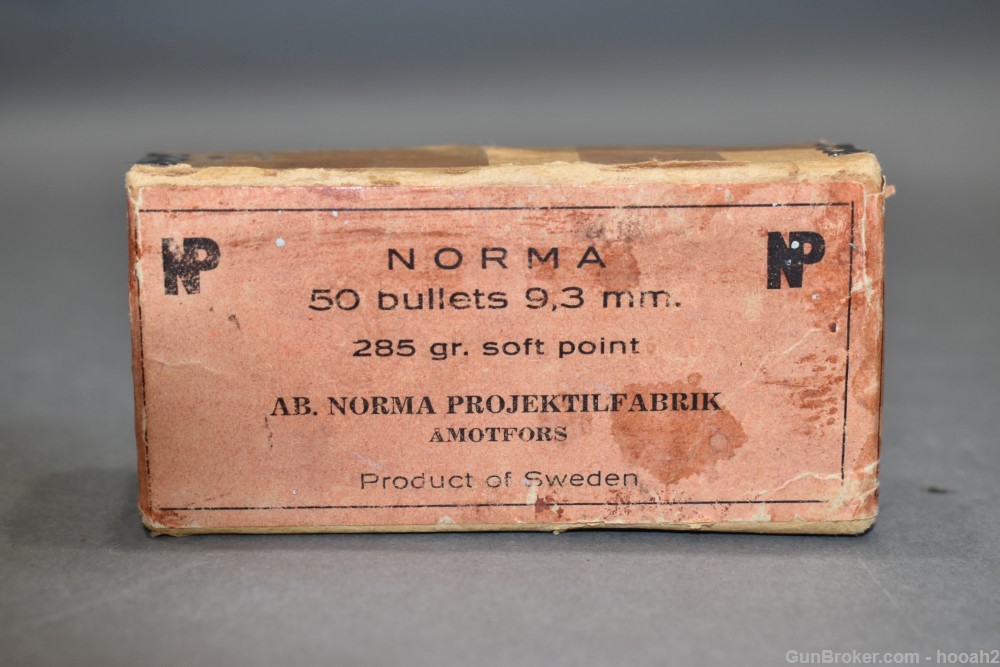 Vintage 50 Ct Norma 9.3MM 285 Grain Soft Point Please READ-img-0