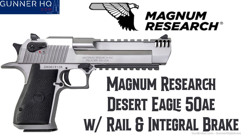 Magnum Research Desert Eagle Mark XIX 50AE w/ Rail & Integral Brake-img-0