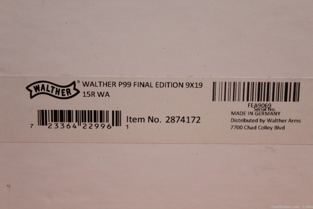 Walther P99 Final Edition NEW! LAYAWAY!-img-1