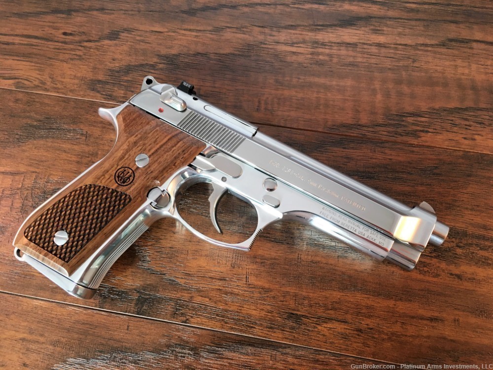 Beretta 92 FS 92FS Bright Polished Stainless Steel Many Upgrades! 9mm -img-1