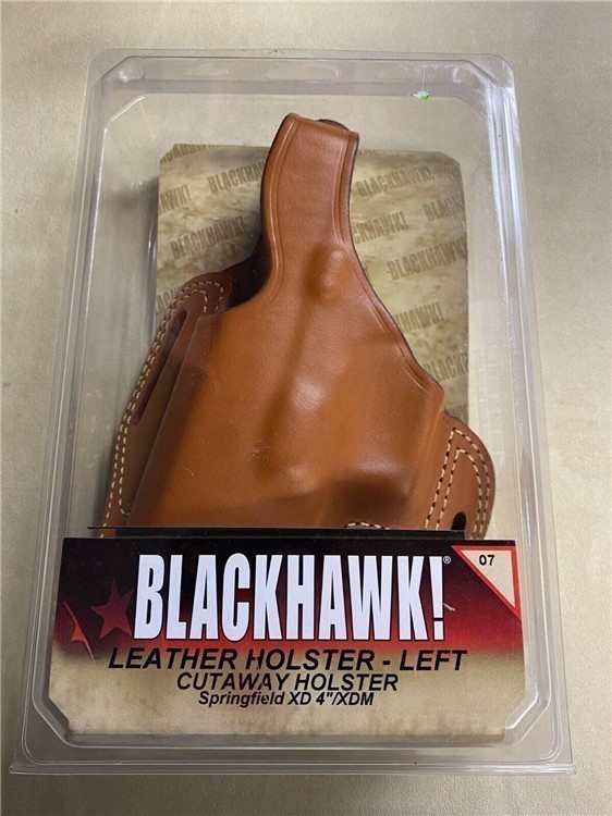 Blackhawk 4213 Leather Cutaway Holster SPR XD 4"\XDM-img-1