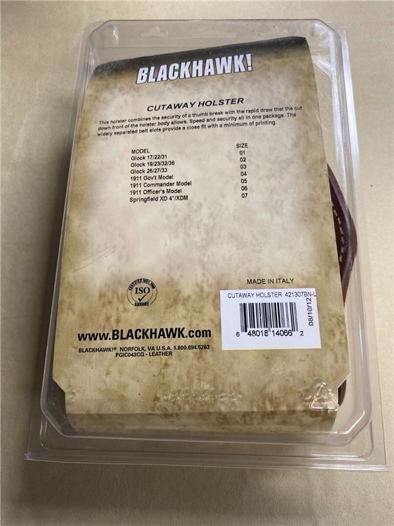 Blackhawk 4213 Leather Cutaway Holster SPR XD 4"\XDM-img-2