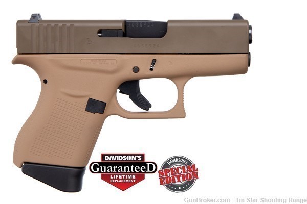 Glock G43 9mm Patriot Brown NIB FREE SHIP-img-1