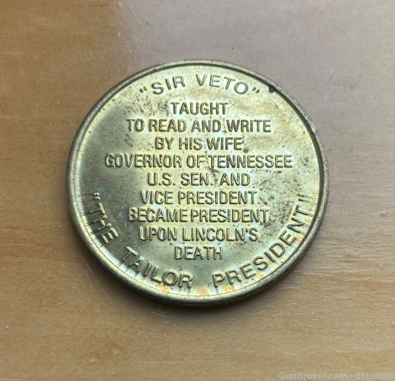 US President Coin Token Andrew Johnson1” -img-1