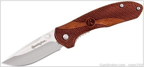 Remington Heritage Series Folding Knife, 3.75 Blade & Wood Handle-img-0