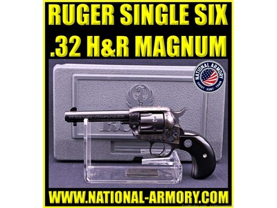 2002 RUGER SINGLE SIX 32 H&R MAG 4.62" CASE HARDENED BIRDS HEAD GRIP & CASE