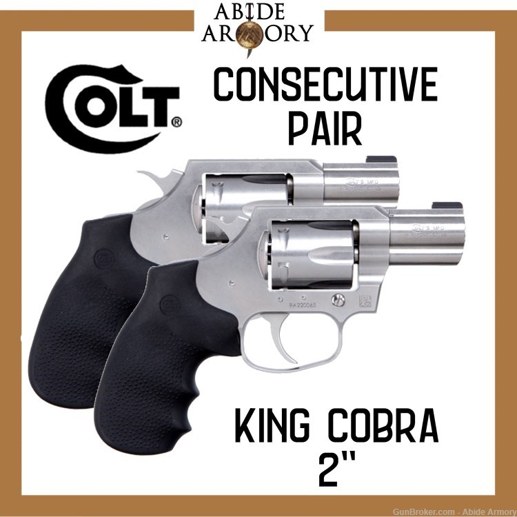 Consecutive Colt King Cobras .357 mag magnum 2" KCOBRA-SB2BB-S 098289001313-img-0