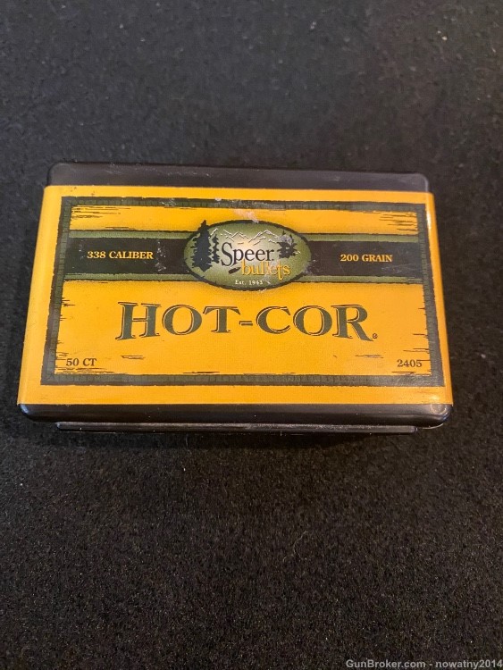 50 Speer Hot Cor .338 200 Grain HCSP Bullets-img-1