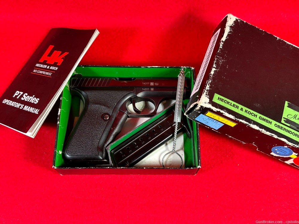 H&K Heckler & Koch HK P7 PSP 9mmx19 9mm Semi Auto Pistol + 2 Mags-img-9