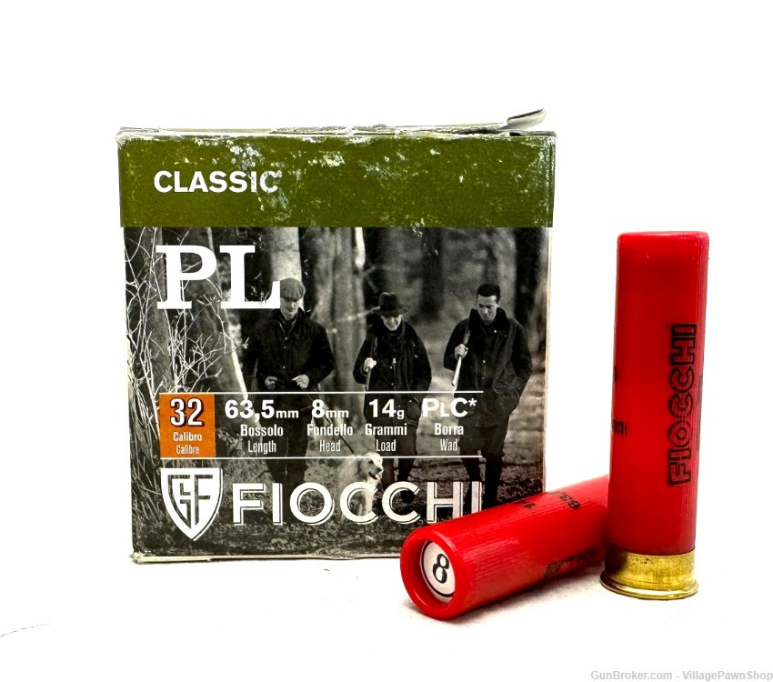 Fiocchi Field Load 32 GA 2.5" Chambering Hunting Cartridges 8mm Head-img-0
