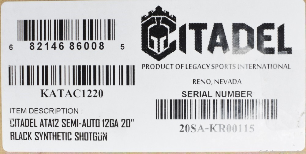 CITADEL ATAC WARTHOG 12GA KATAC1220 12 GA 20" 4+1 NIB SALE-img-4
