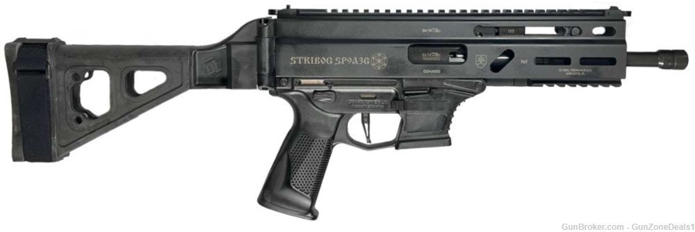 Stribog SP9A3G Glock Lower 9mm Delayed Roller BlowBack +Folding SB T Brace-img-0