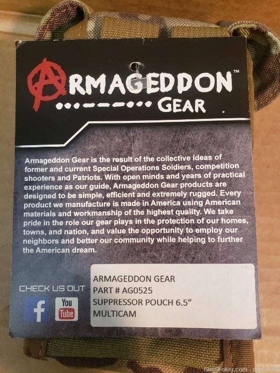 Armageddon Gear 6.5" Suppressor Pouch Multicam-img-5
