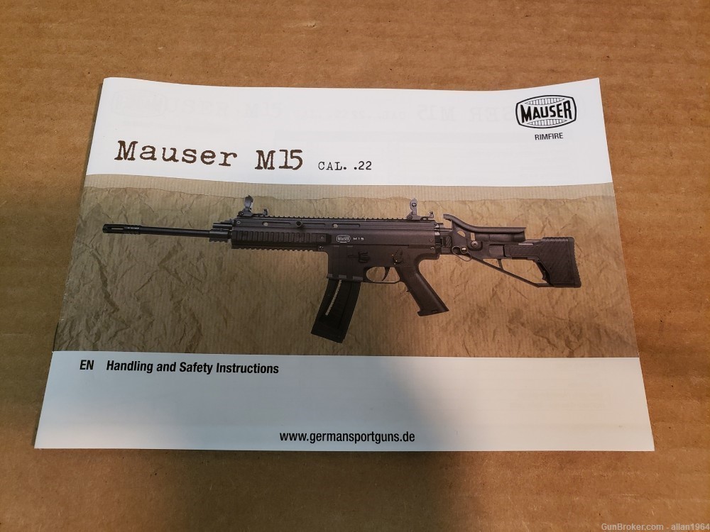 Mauser M-15 22lr rifle AR-15 Style 22 round Folding Stock-img-1