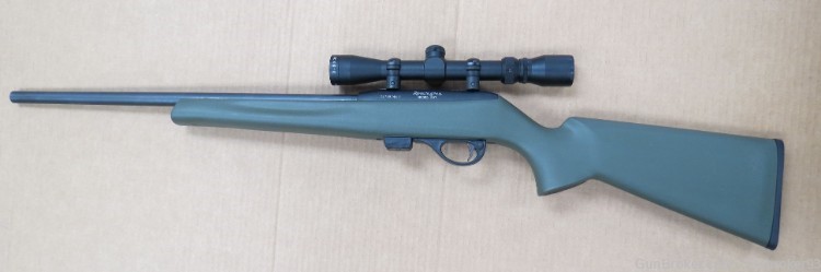 Remington 597 22lr green synthetic 20" rifle with scope & magazine-img-1