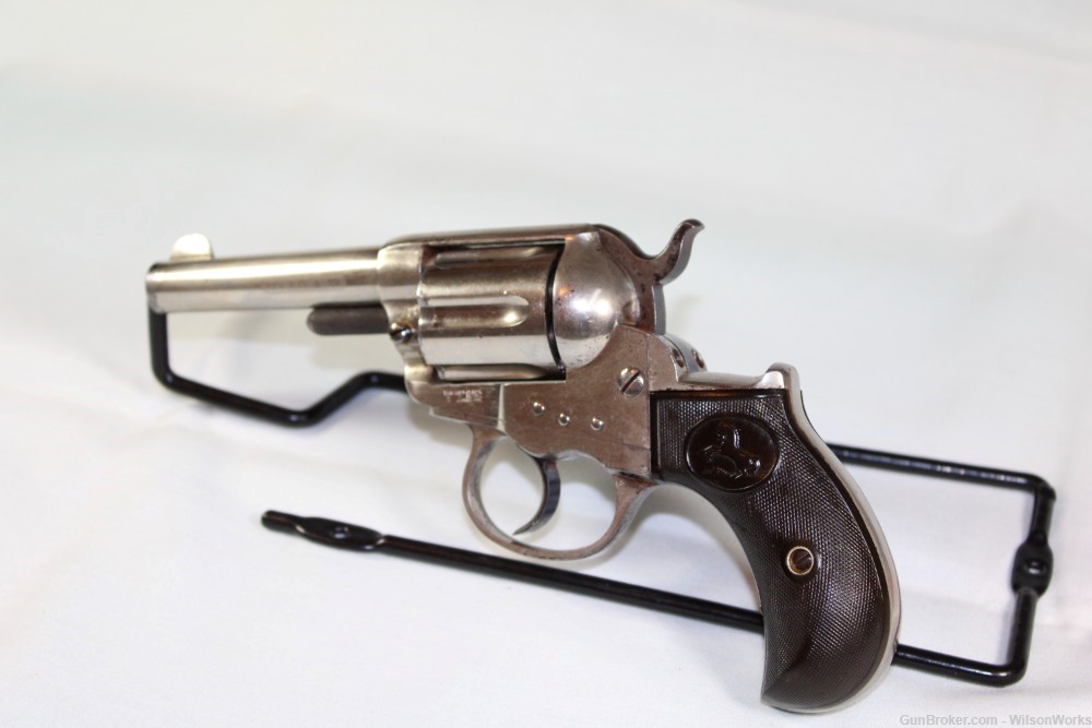 Colt Model 1877 Lightning .38 Made 1881 Nickel 3 1/2 inch Antique No FFL-img-2
