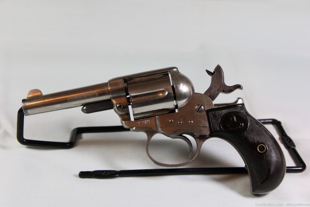 Colt Model 1877 Lightning .38 Made 1881 Nickel 3 1/2 inch Antique No FFL-img-3