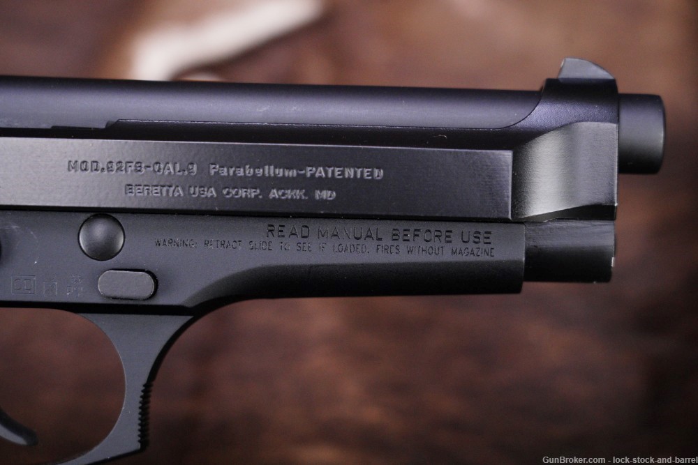 Beretta Model 92FS 92 FS 9mm 4.9" DA SA Semi-Auto Pistol, 2009-img-10
