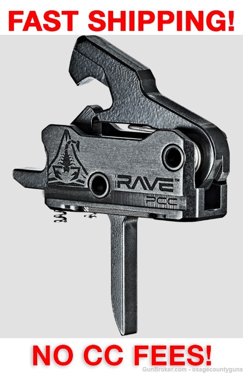 Rise Armament Rave PCC Flat Trigger w/Anti-Walk Pins - 9mm - 3.5 lb Pull-img-0