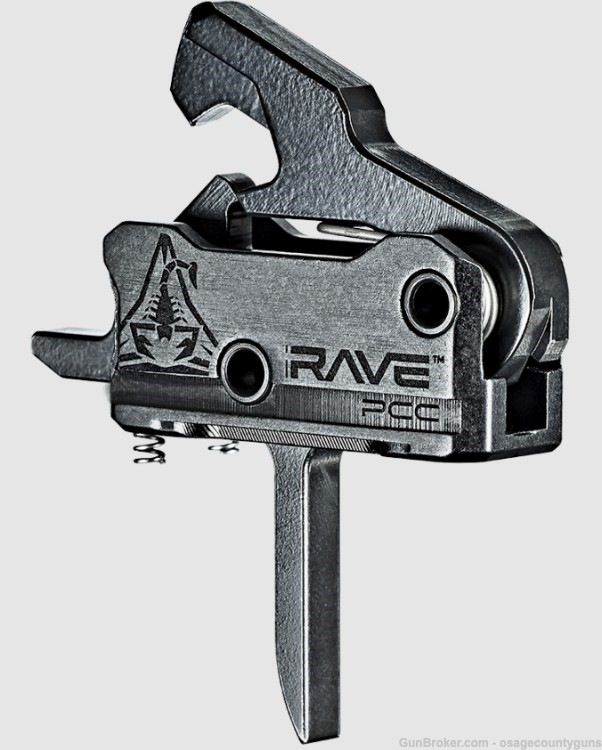 Rise Armament Rave PCC Flat Trigger w/Anti-Walk Pins - 9mm - 3.5 lb Pull-img-1