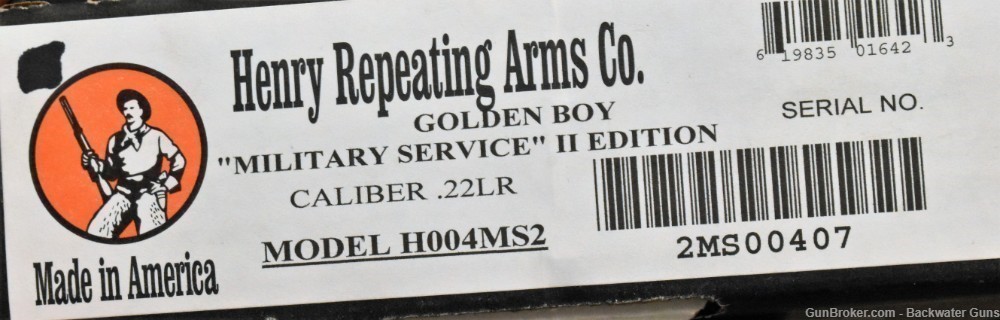  NEW HENRY GOLDEN BOY MILITARY SERVICE TRIBUTE 2ND .22  LEVER ACTION RIFLE-img-7