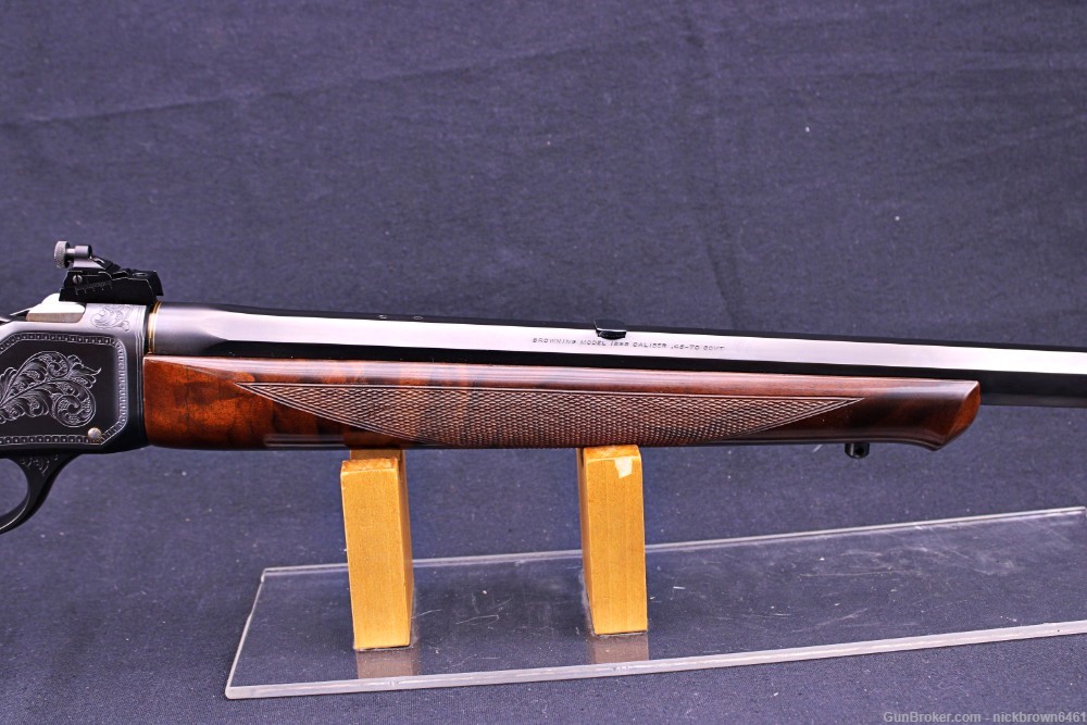 BROWNING 1885 HIGH WALL 45-70 GOVT 27" OCTAGON FALLING BLOCK GLOSSY STOCK-img-14