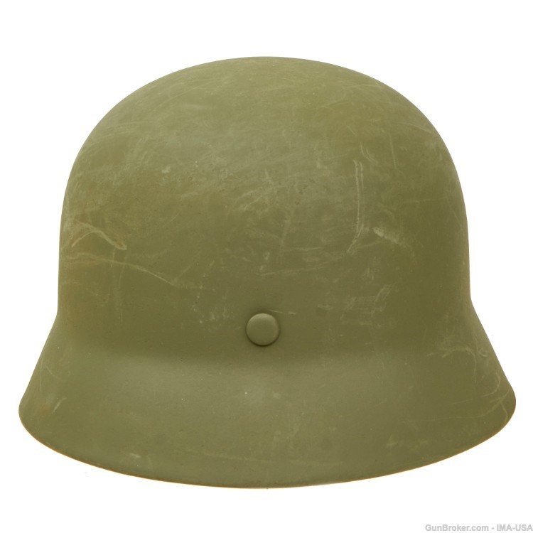 Original German WWII "Factory New" SS Double Decal M35 Helmet - EF64-img-7