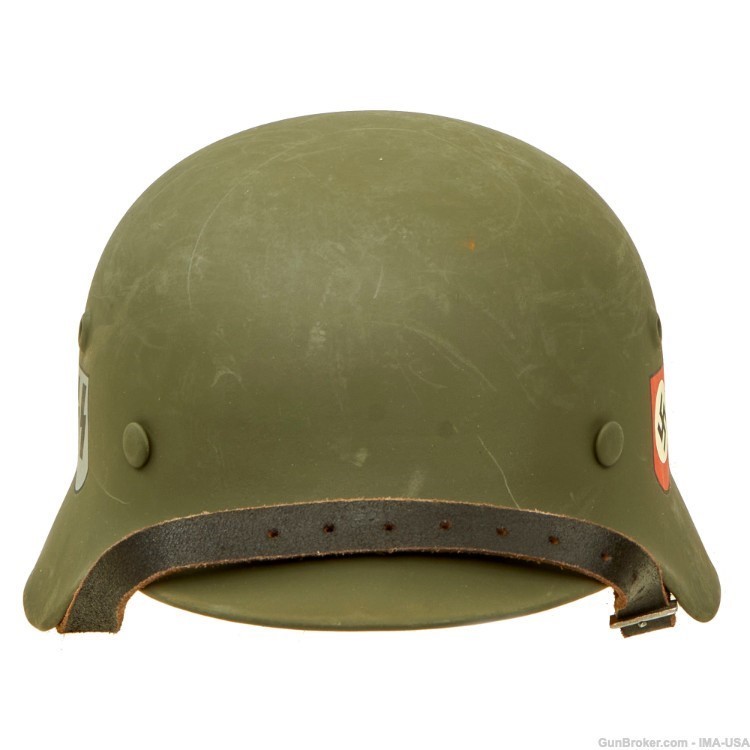 Original German WWII "Factory New" SS Double Decal M35 Helmet - EF64-img-5