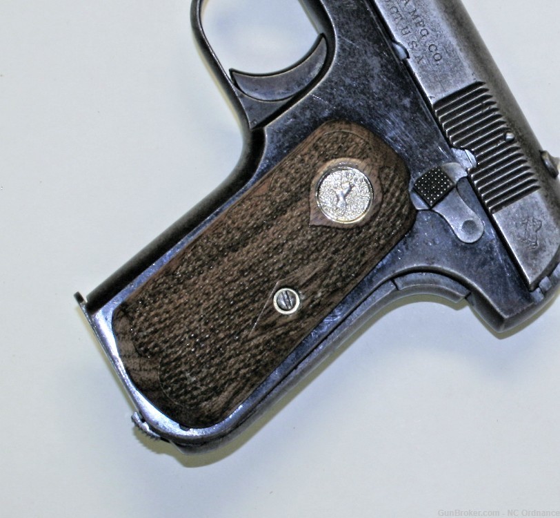 Colt 1903 & 1908 Pocket Hammerless Walnut Special Checkered Grips-img-1