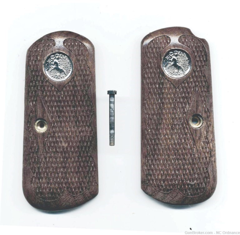 Colt 1903 & 1908 Pocket Hammerless Walnut Special Checkered Grips-img-0